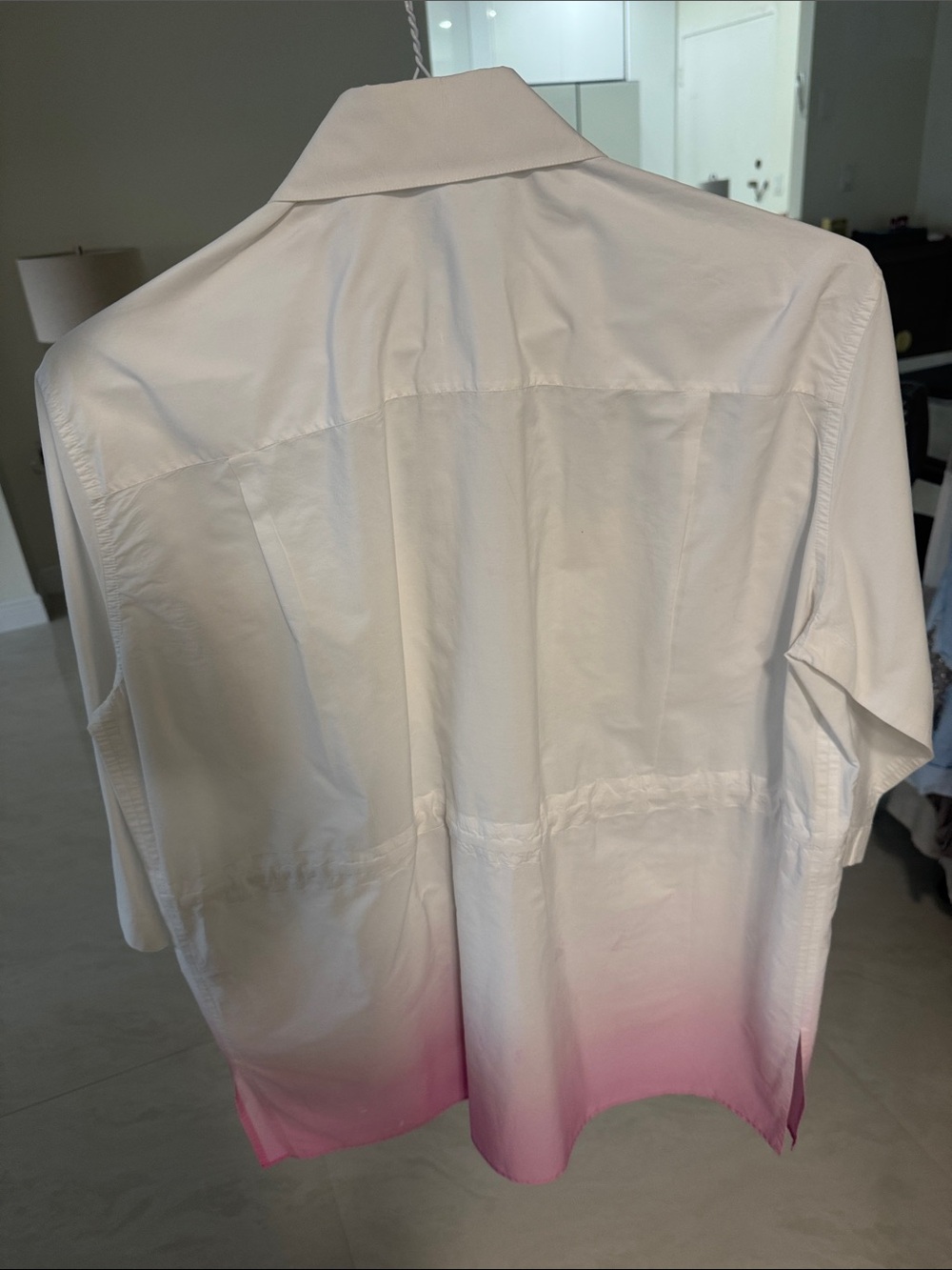 Celine White to Pink Ombré Button-Down Shirt - Picture 3 of 5